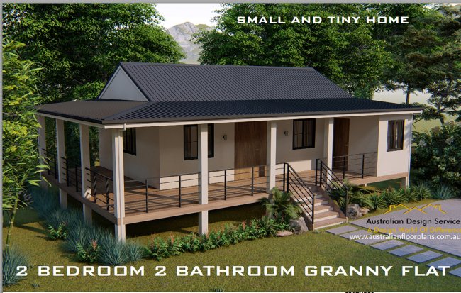 2 Bedroom + 2 Bath Granny Flat:101.2GF